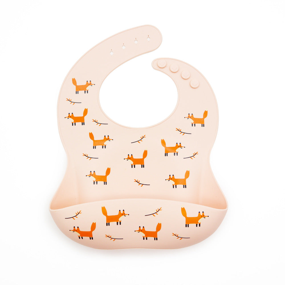 Baby Disposable Waterproof Silicone Bib Bib Rice Pocket Saliva Pocket