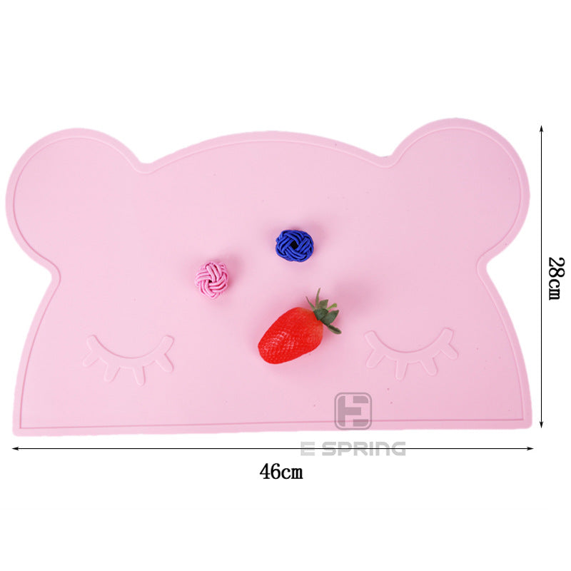 Mantel individual de silicona con forma de oso para niños