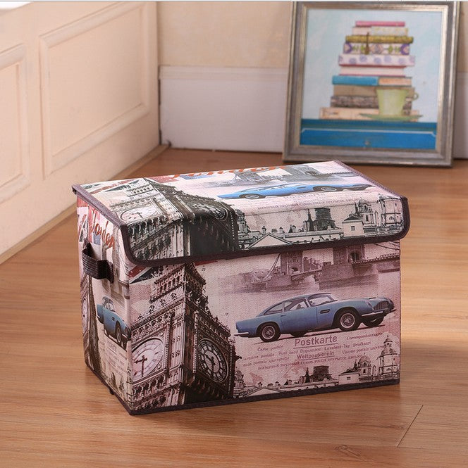 Cartoon Car Storage Box Foldable Children Toy Storage Box
