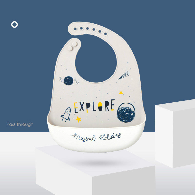 Babero de silicona impermeable para bebés Mealtimes sin desorden