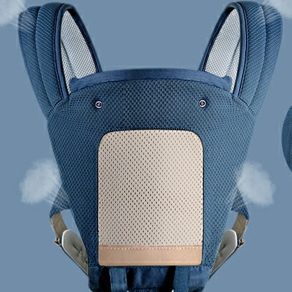 Portabebés frontal con sujeción para bebé sentado en taburete lumbar