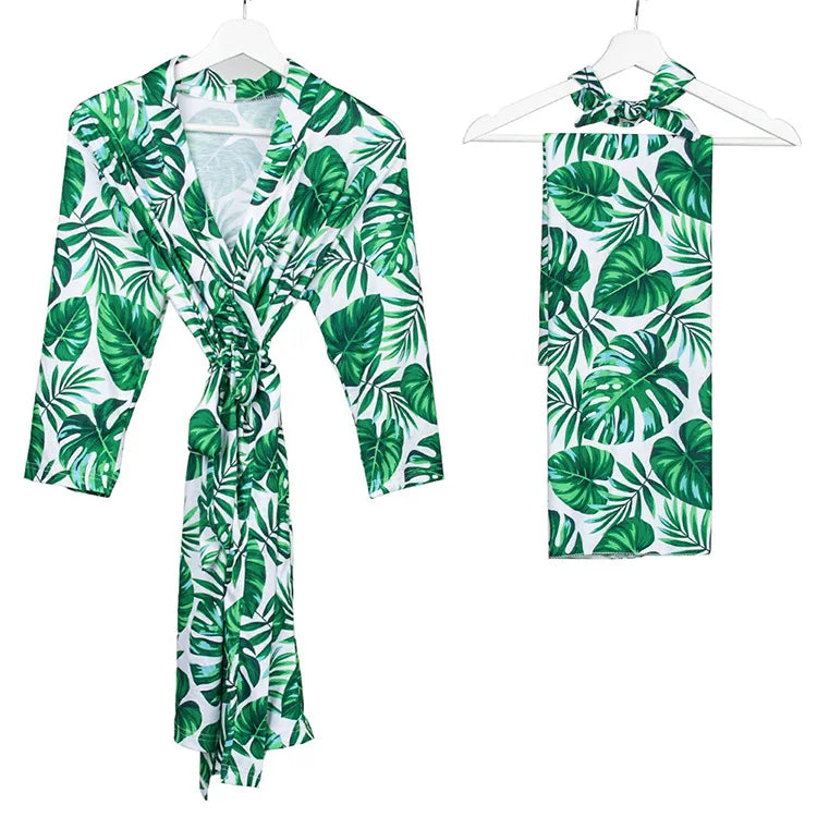 Camisón de maternidad y bata de hospital de algodón suave