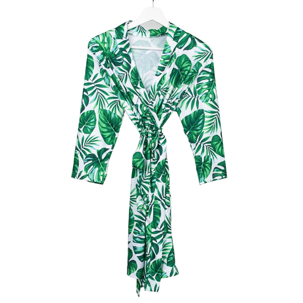 Camisón de maternidad y bata de hospital de algodón suave