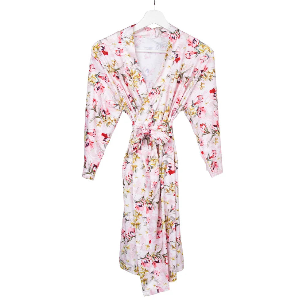 Camisón de maternidad y bata de hospital de algodón suave