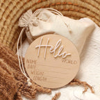 Newborn Sign Wooden Baby Announcement Sign for Hospital Baby Name Announcement Sign Newborn Keepsakes Props