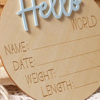 Newborn Sign Wooden Baby Announcement Sign for Hospital Baby Name Announcement Sign Newborn Keepsakes Props