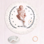 Flannel Month Milestone Blanket Baby First Year Calendar Monthly Growth Chart Shower Gift Newborn Photography  Backdrop