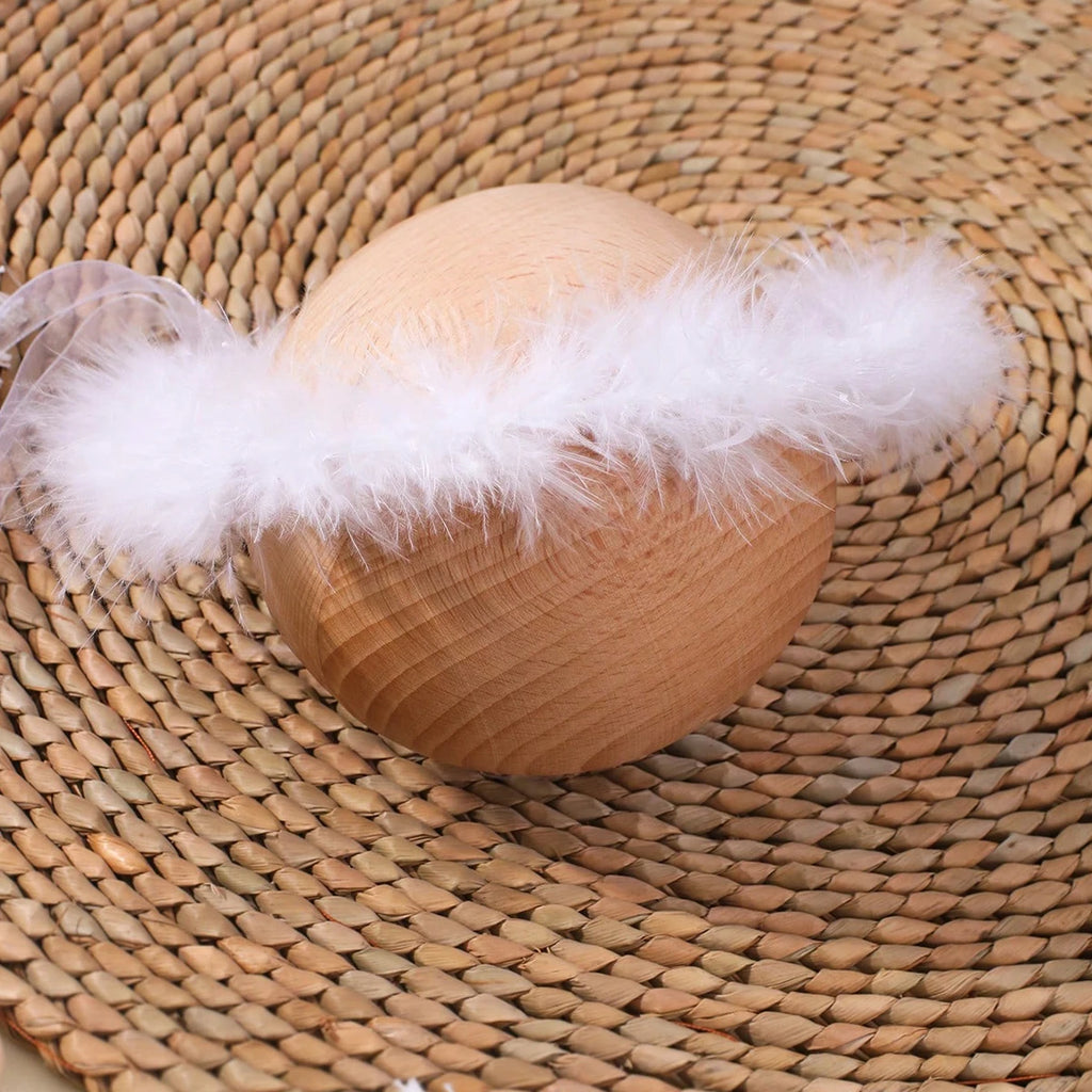 Newborn Baby Boys Girls Angel Wings Photography Props Two-Piece Set with Headband Photography Accessories Photo Shoots