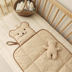 Portable Baby Diaper Changing Pad for Newborn Quilted Bear Foldable Waterproof Diaper Mat Infant Urine Pad Reusable Baby Items