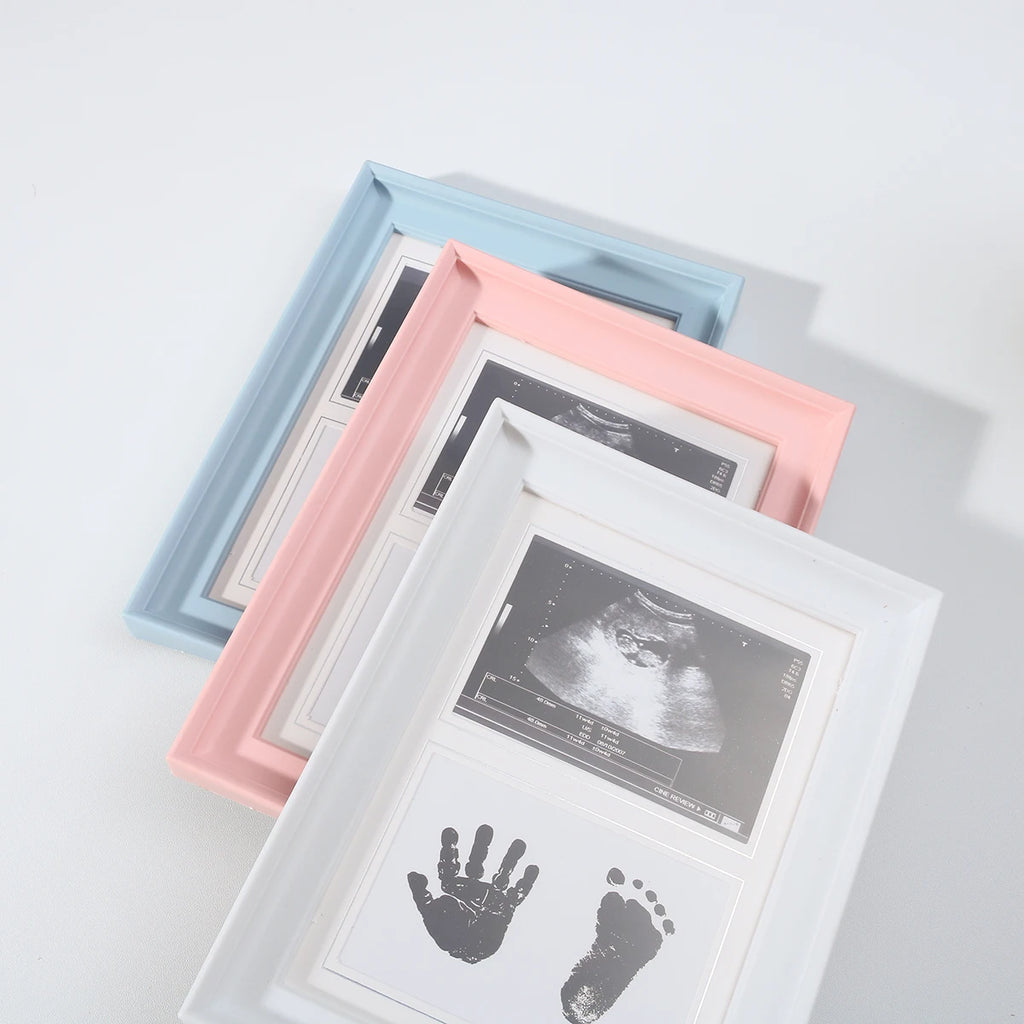 Newborn Photo Frame Newborn Footprint Ink Pad Hand And Footprints Growth Record Baby Photo Frame Newborn Photo Props