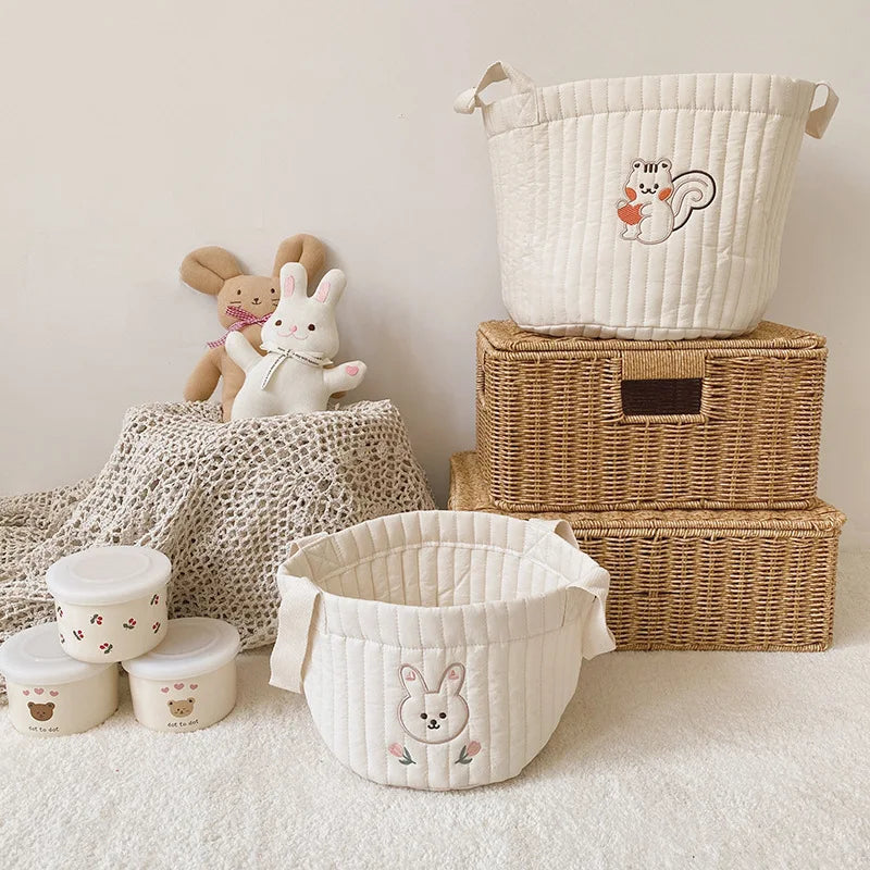 Diaper Bag Nappy Caddy Baby Items Toy Storage Bag for Newborn Crib Organizer Bedding Cotton Embroidery Mommy Bag Bebe