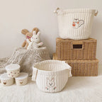 Diaper Bag Nappy Caddy Baby Items Toy Storage Bag for Newborn Crib Organizer Bedding Cotton Embroidery Mommy Bag Bebe