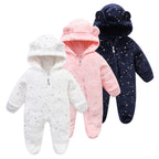 Cozy Cartoon Flannel Romper for Warm, Happy Newborns