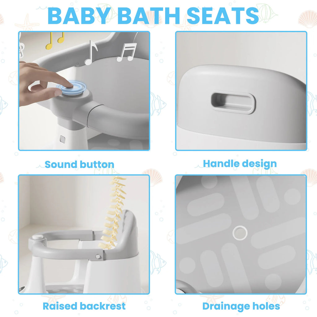 Asiento de baño vertical para bebé con fuerte succión