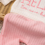 Embroidery Newborn Photography Props Infant Romper Jumpsuit with Bow Hat Baby Coming Home Outfit Baby Photo Gift-HD