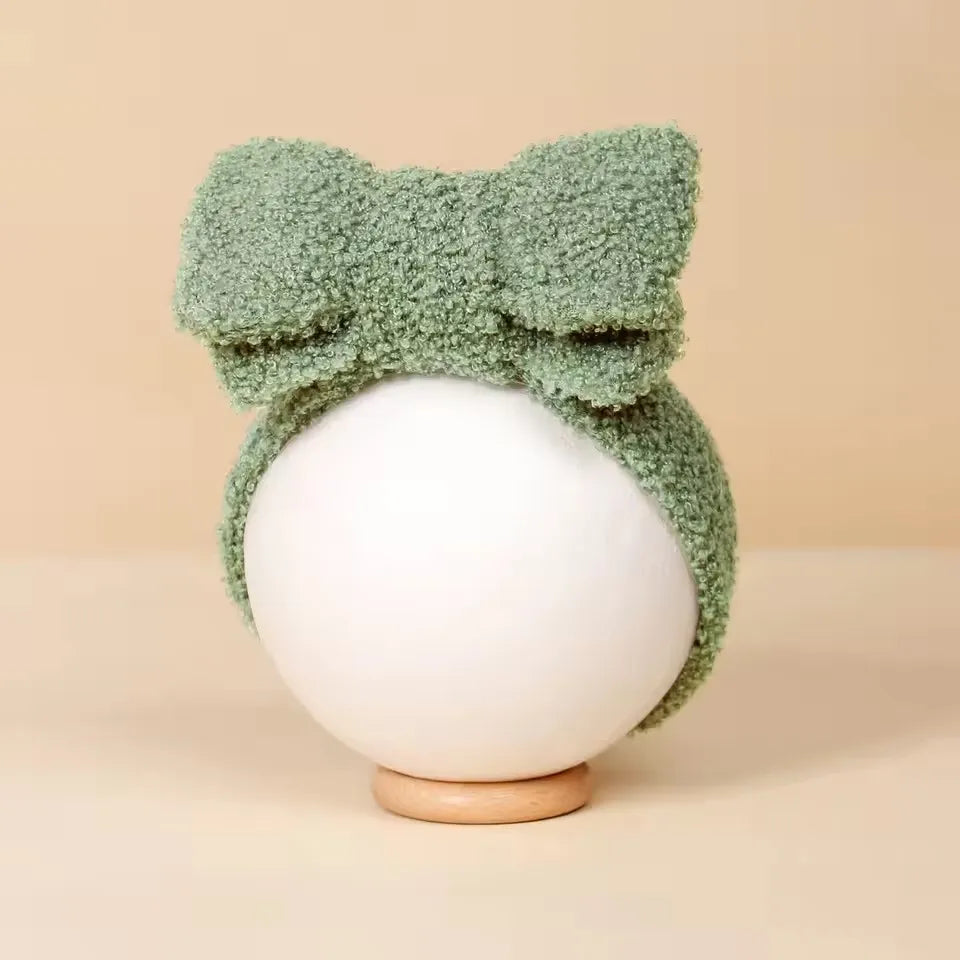 Winter Baby Headband Newborn Baby Girl Hair Accessories Children's Headwear Big Bow Double Layer Kids Hair Band
