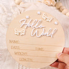 newborn name sign dusty pink butterfly star deco baby birth announcement sign for hospital  newborn props