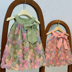New Girl Dress Princess Dress Little Girl Fashion Colorful Flower Yarn Dresses Kid Clothes
