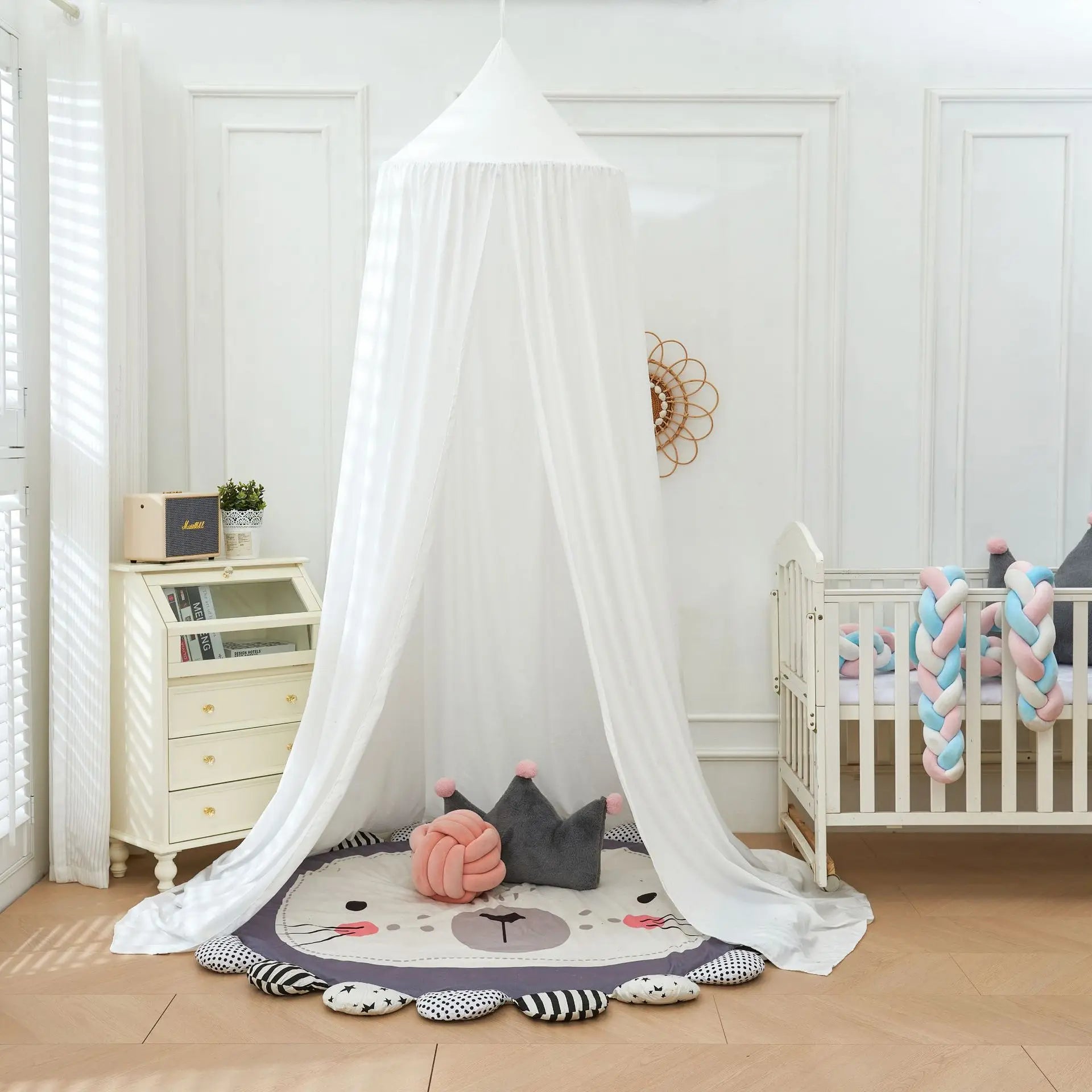 Mosquitera con dosel para cama infantil