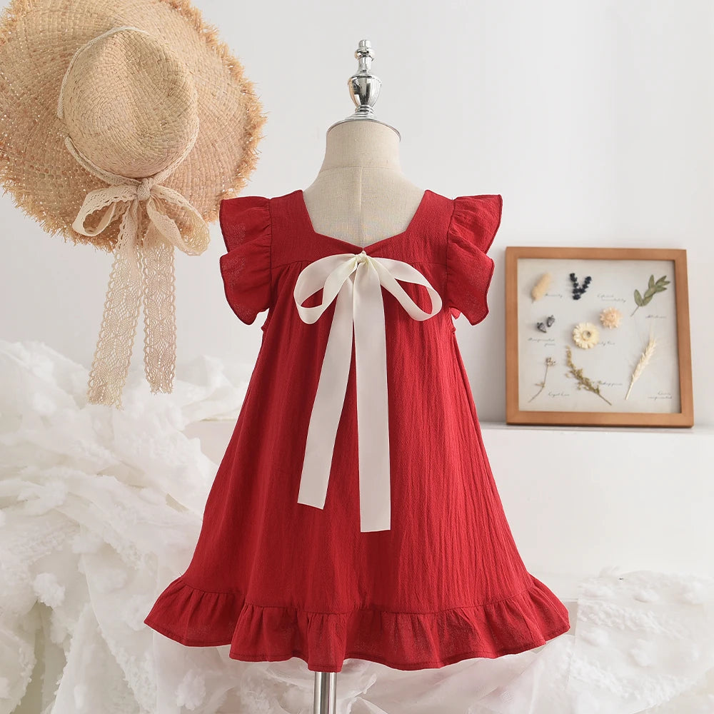 New Summer Kids Party Costumes Girl Floral Princess Outfits Children Vestidos Clothing