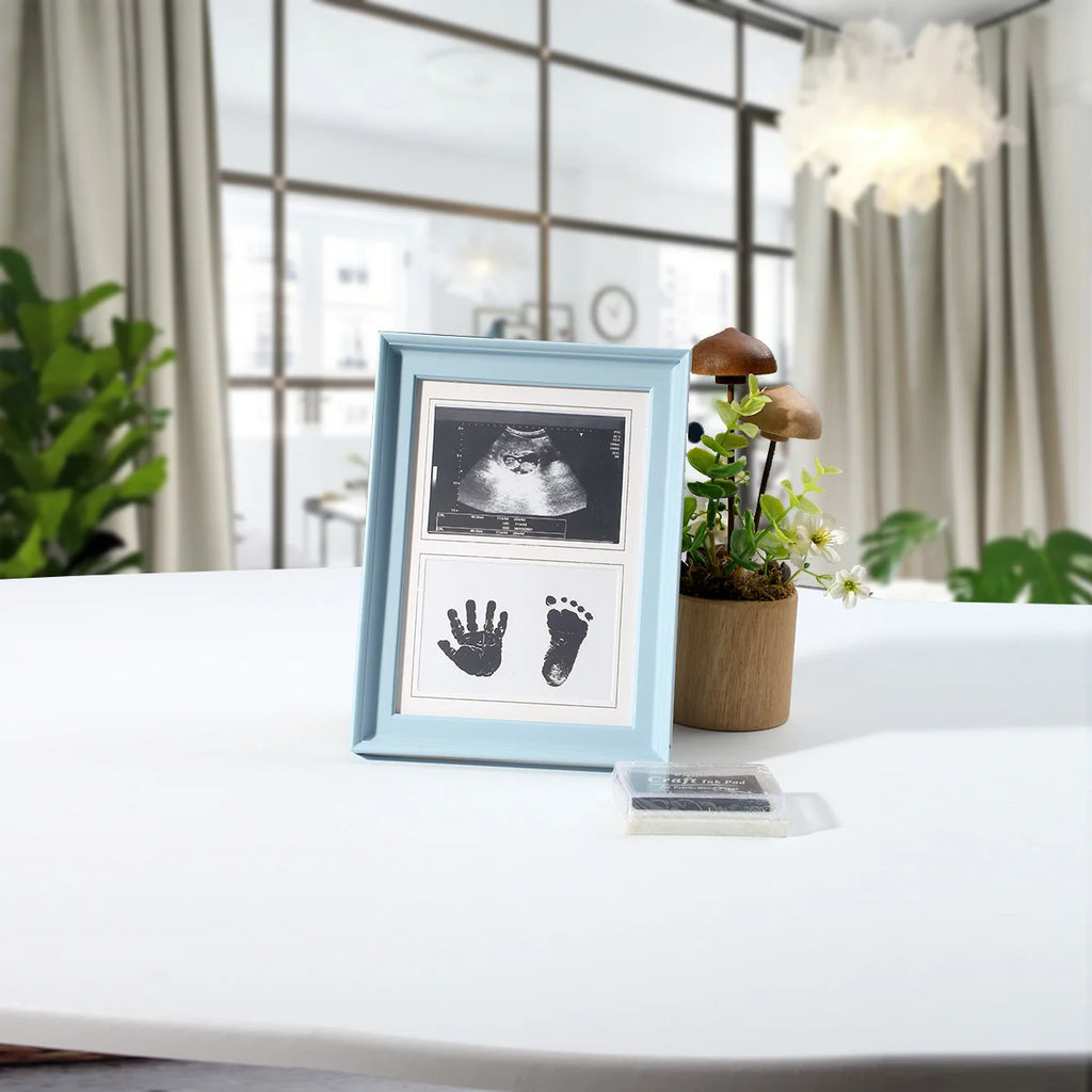 Newborn Photo Frame Newborn Footprint Ink Pad Hand And Footprints Growth Record Baby Photo Frame Newborn Photo Props