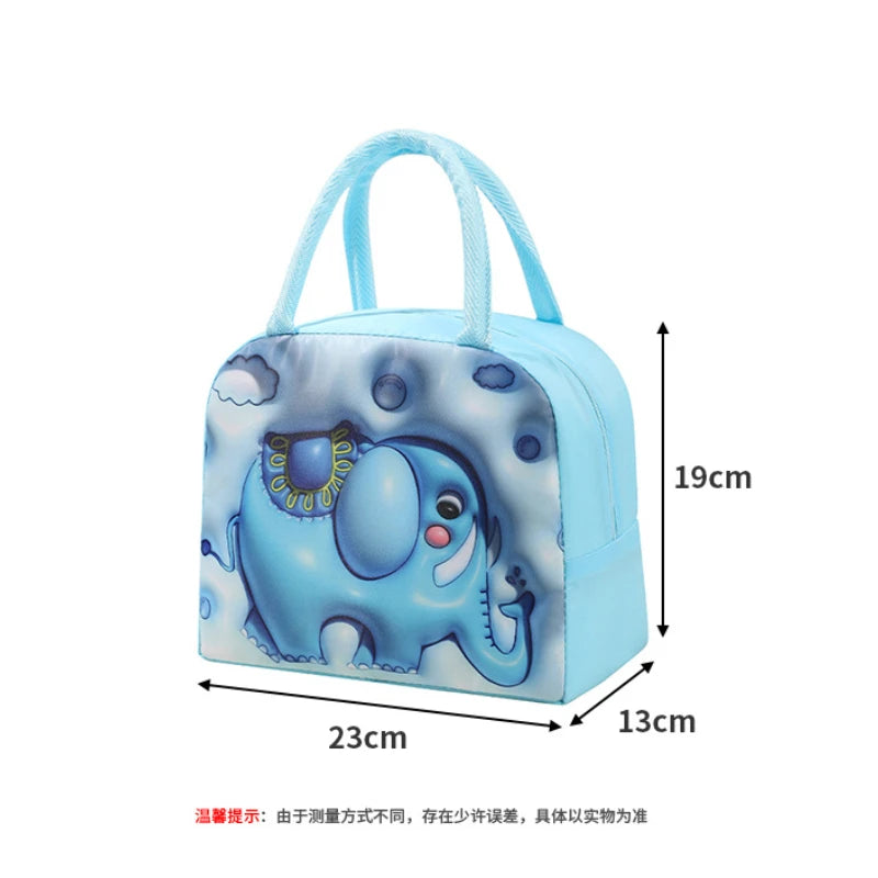 3D Cartoon Lunch Bag Insulated Thermal Food Portable Lunch Box Functional Food Picnic Lunch Bags for Women Kids