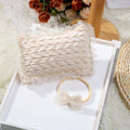 Newborn Photo Props Infant Shooting Posing Pillow with Bow Headband Baby Girl Photography Accessories