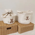 Diaper Bag Nappy Caddy Baby Items Toy Storage Bag for Newborn Crib Organizer Bedding Cotton Embroidery Mommy Bag Bebe