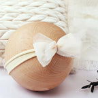 Newborn Photo Props Infant Shooting Posing Pillow with Bow Headband Baby Girl Photography Accessories