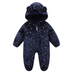 Cozy Cartoon Flannel Romper for Warm, Happy Newborns