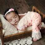 Newborn Lace Jumpsuit with Headband Baby Girl Photography Outfits Newborn Photo Shooting Clothes