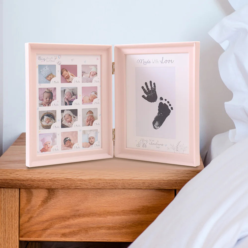 The First Year Baby Keepsake Frame 0-12 Months Milestone Pictures Photo Frame Souvenirs Infant Growing Memory Gift
