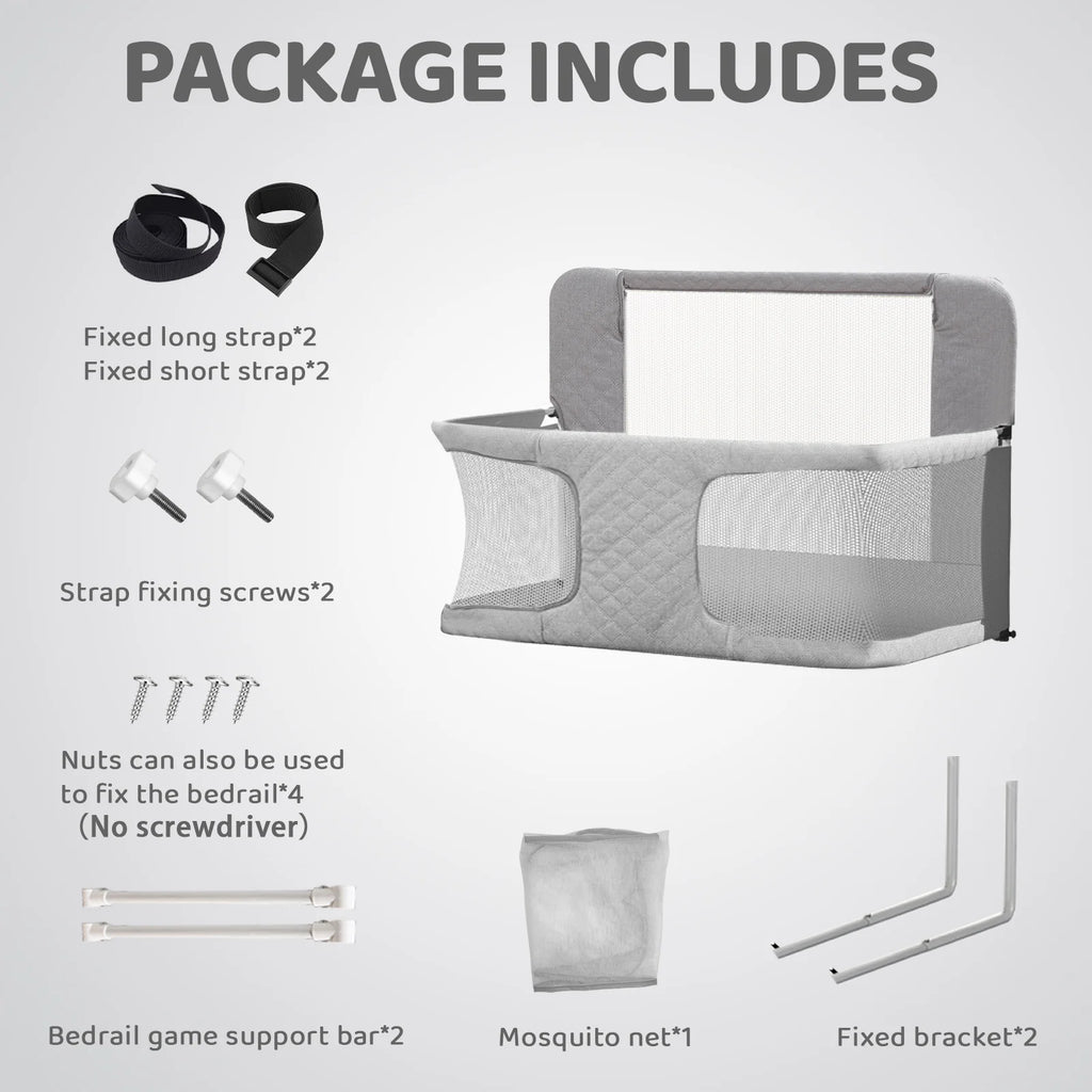 Lit bébé pliable 3 en 1 portable avec filet respirant