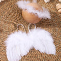 Newborn Baby Boys Girls Angel Wings Photography Props Two-Piece Set with Headband Photography Accessories Photo Shoots
