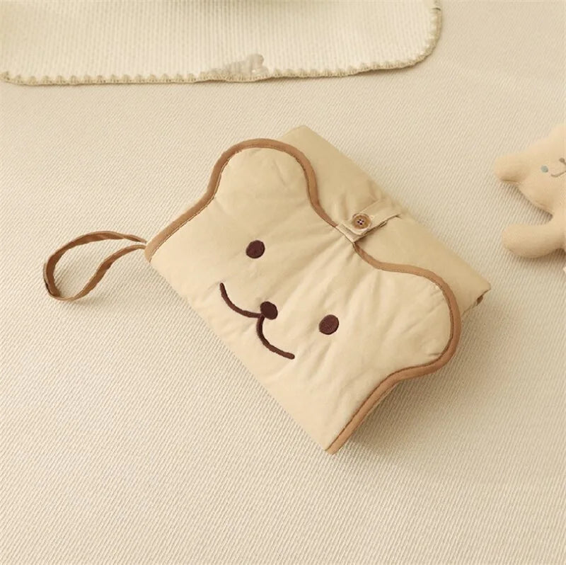 Portable Baby Diaper Changing Pad for Newborn Quilted Bear Foldable Waterproof Diaper Mat Infant Urine Pad Reusable Baby Items