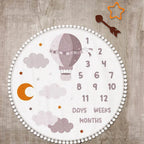 Flannel Month Milestone Blanket Baby First Year Calendar Monthly Growth Chart Shower Gift Newborn Photography  Backdrop