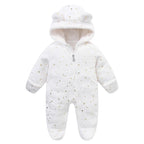 Cozy Cartoon Flannel Romper for Warm, Happy Newborns