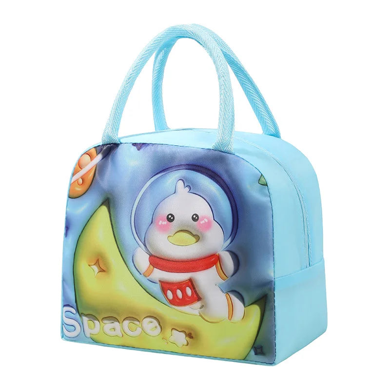 3D Cartoon Lunch Bag Insulated Thermal Food Portable Lunch Box Functional Food Picnic Lunch Bags for Women Kids