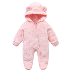 Cozy Cartoon Flannel Romper for Warm, Happy Newborns