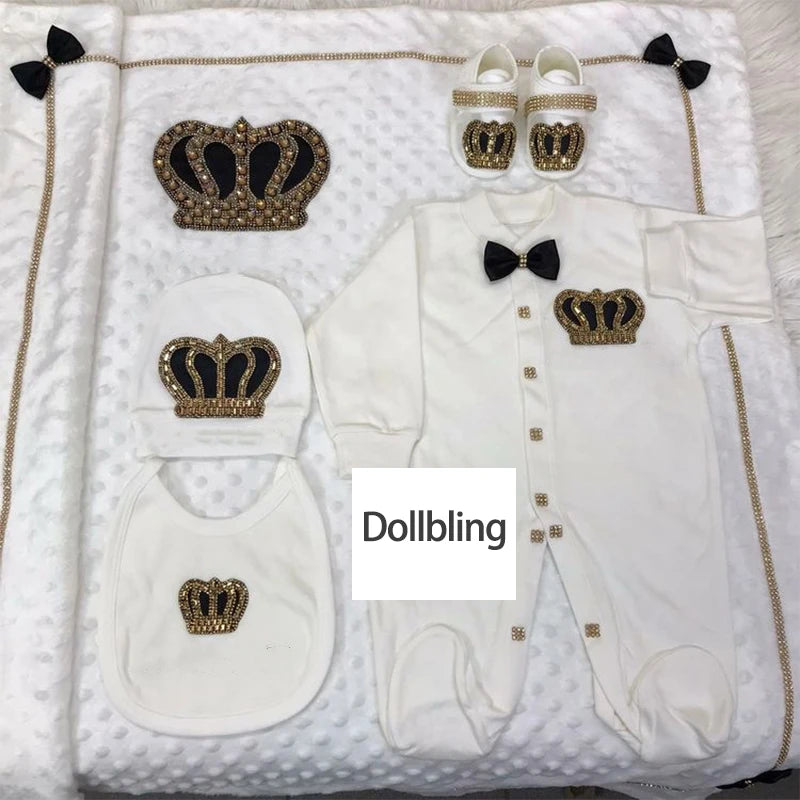 Conjunto de regalo con biberón y atuendo de salida del hospital Royal Baby