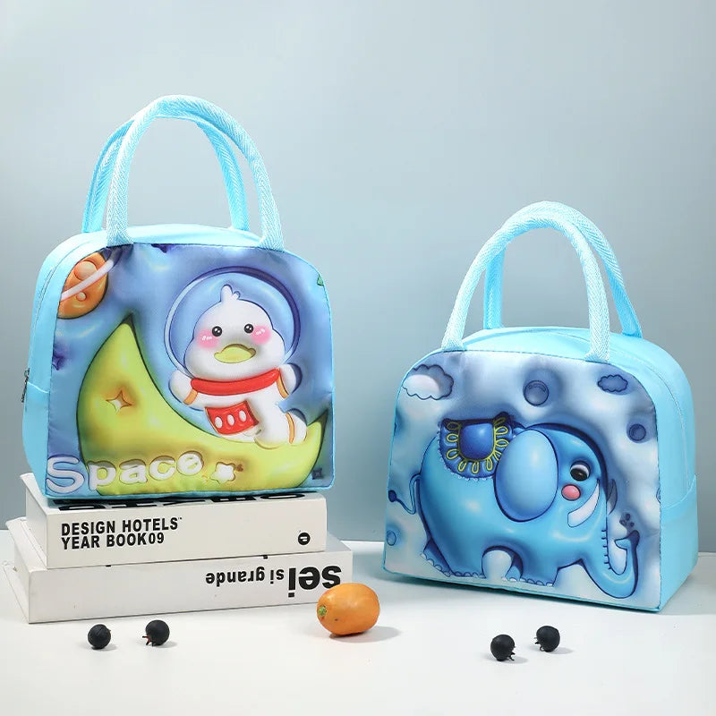 3D Cartoon Lunch Bag Insulated Thermal Food Portable Lunch Box Functional Food Picnic Lunch Bags for Women Kids