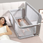Portable 3-in-1 Folding Baby Crib with Breathable Mesh