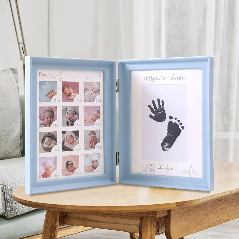 The First Year Baby Keepsake Frame 0-12 Months Milestone Pictures Photo Frame Souvenirs Infant Growing Memory Gift