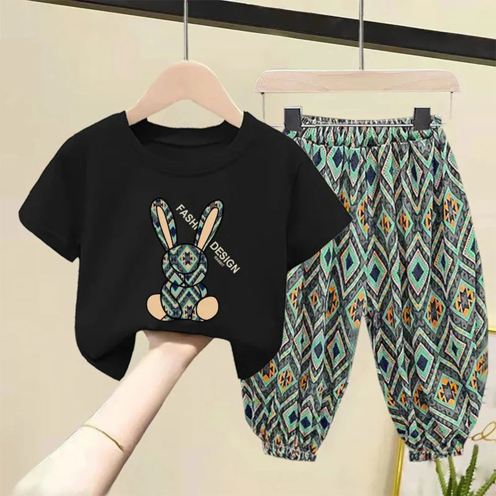 New Summer Girls Fashion Korean Version of The Cute Polka Dot Girls Two-piece Suit