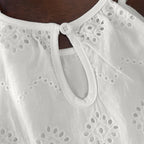 Cut-out Design Girl's Dress 2025 Summer Little Girl Fashion Sling White Holiday Medium Length Vest Dress Girls Dress