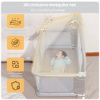 Portable 3-in-1 Folding Baby Crib with Breathable Mesh