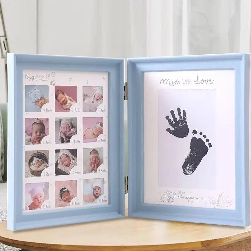 The First Year Baby Keepsake Frame 0-12 Months Milestone Pictures Photo Frame Souvenirs Infant Growing Memory Gift