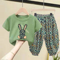 New Summer Girls Fashion Korean Version of The Cute Polka Dot Girls Two-piece Suit