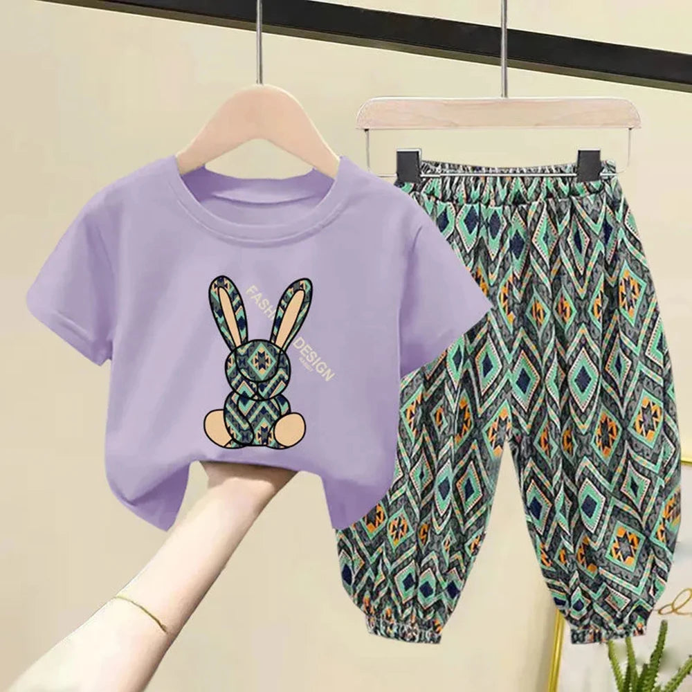New Summer Girls Fashion Korean Version of The Cute Polka Dot Girls Two-piece Suit
