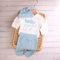 Embroidery Newborn Photography Props Infant Romper Jumpsuit with Bow Hat Baby Coming Home Outfit Baby Photo Gift